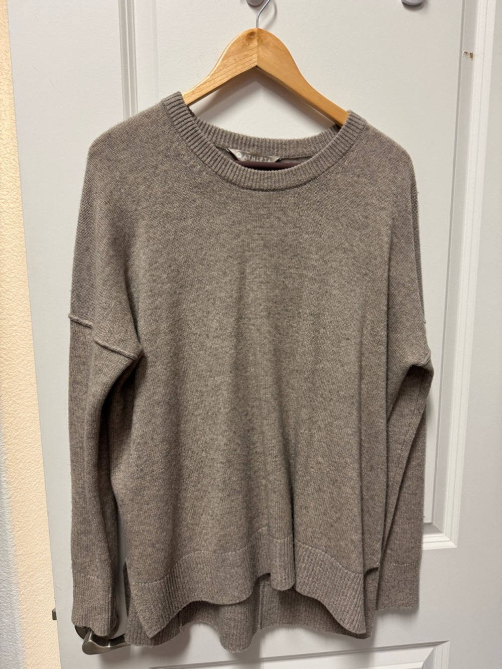 Athleta Crewneck Sweater in Taupe